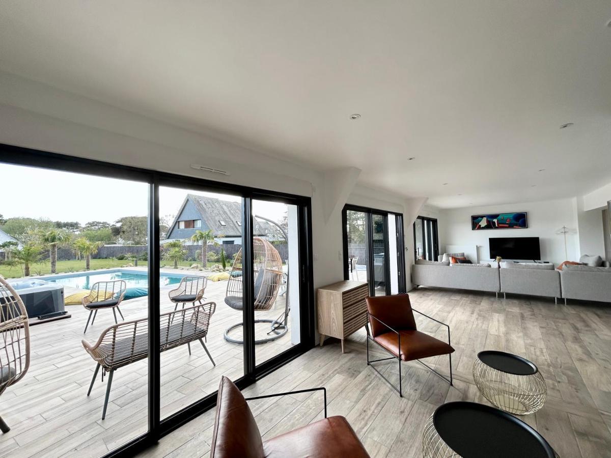 Superbe Villa Tout Confort Avec Piscine Chauffee Er Couverte Et Spa A 2 Pas De La Plage 富埃南 外观 照片