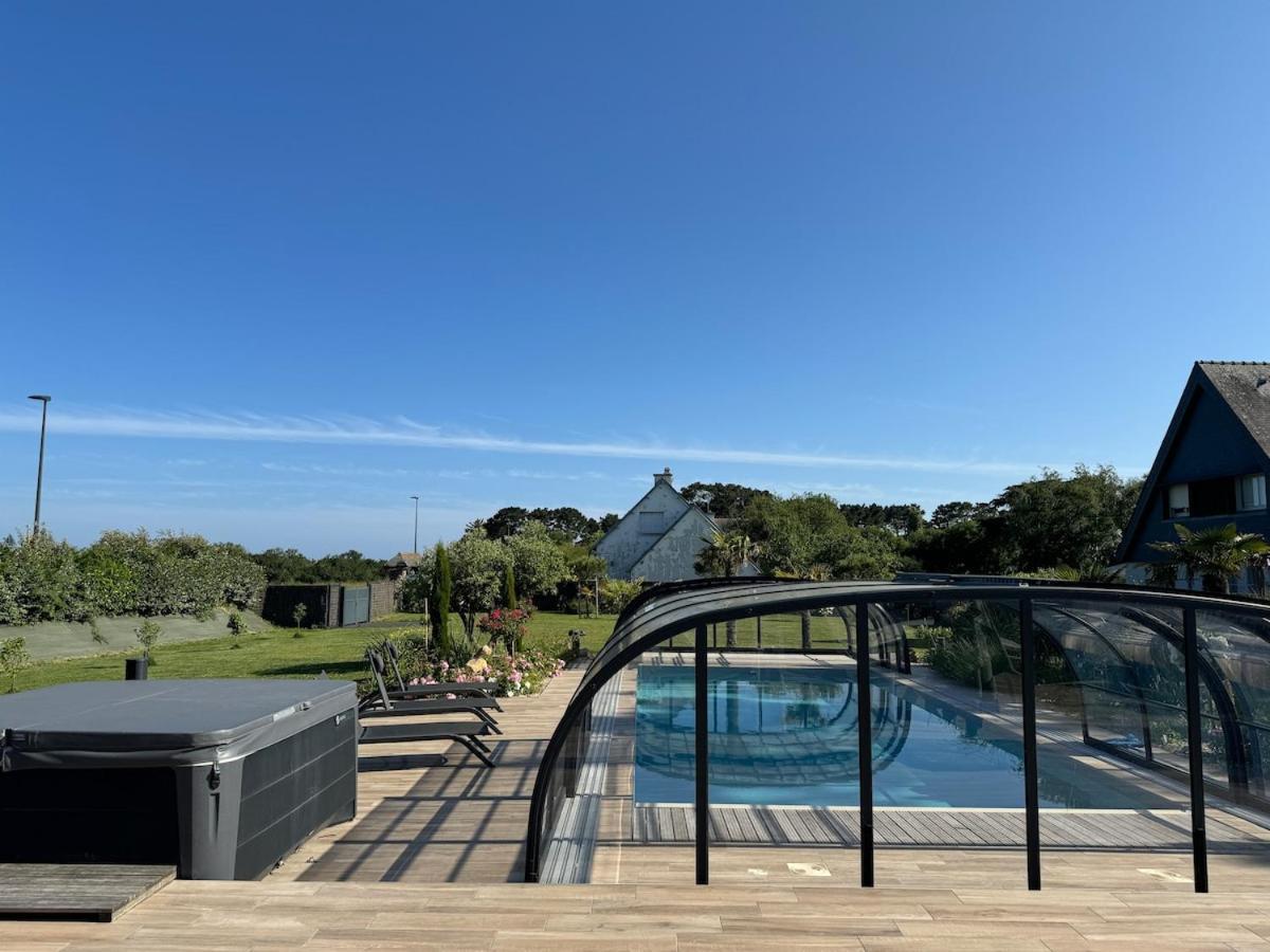 Superbe Villa Tout Confort Avec Piscine Chauffee Er Couverte Et Spa A 2 Pas De La Plage 富埃南 外观 照片