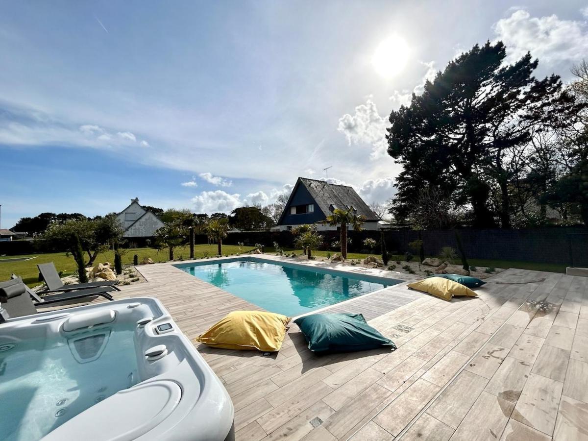 Superbe Villa Tout Confort Avec Piscine Chauffee Er Couverte Et Spa A 2 Pas De La Plage 富埃南 外观 照片