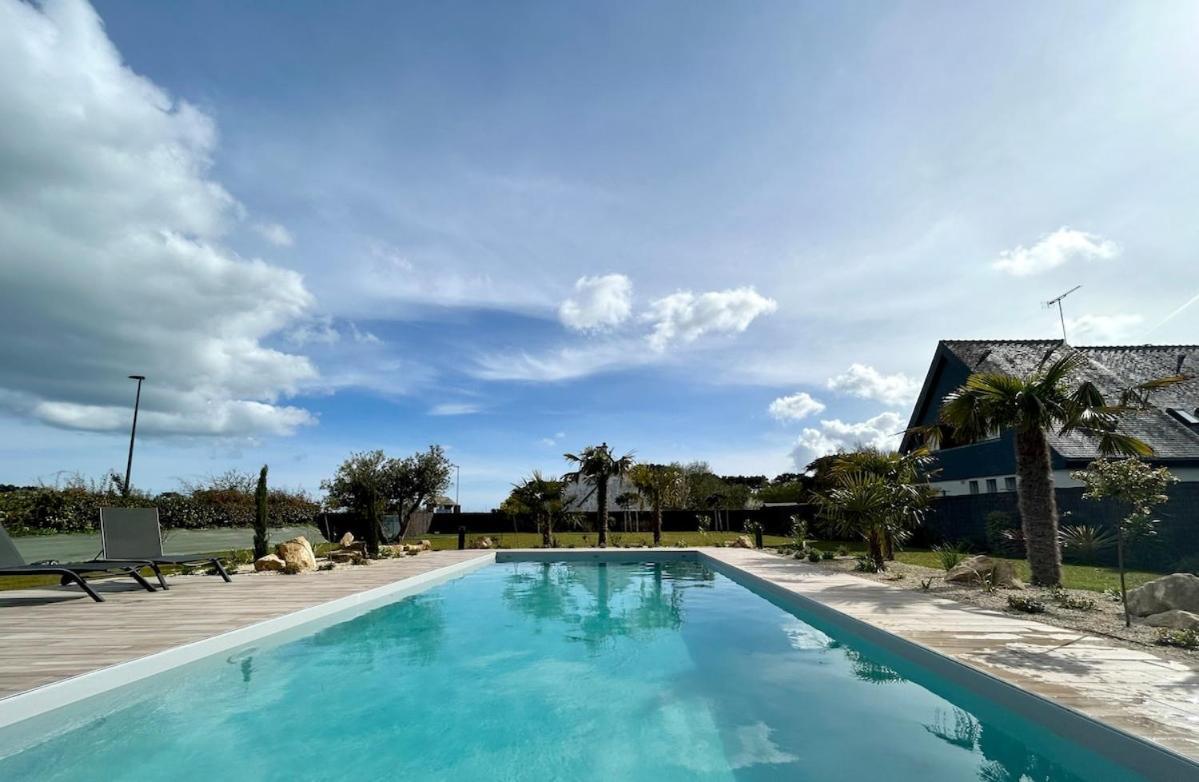 Superbe Villa Tout Confort Avec Piscine Chauffee Er Couverte Et Spa A 2 Pas De La Plage 富埃南 外观 照片