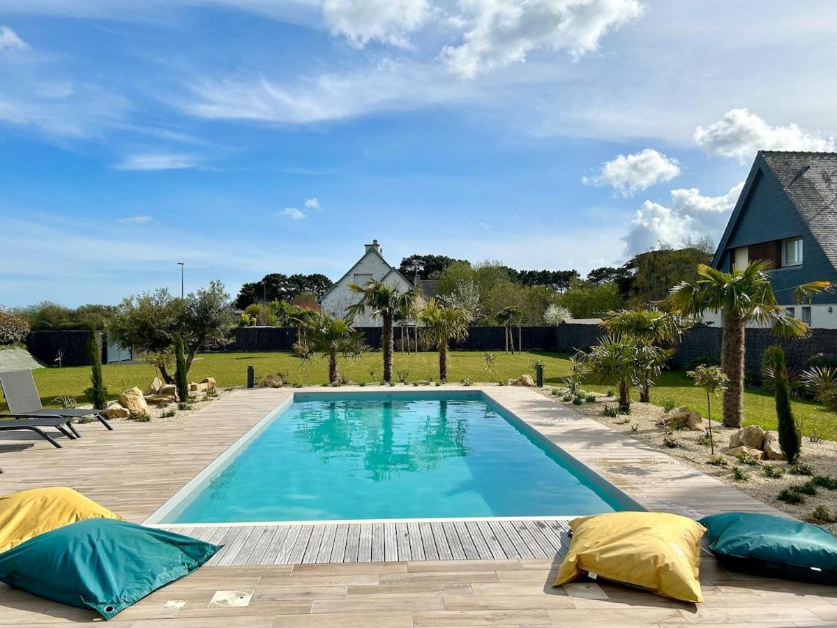 Superbe Villa Tout Confort Avec Piscine Chauffee Er Couverte Et Spa A 2 Pas De La Plage 富埃南 外观 照片