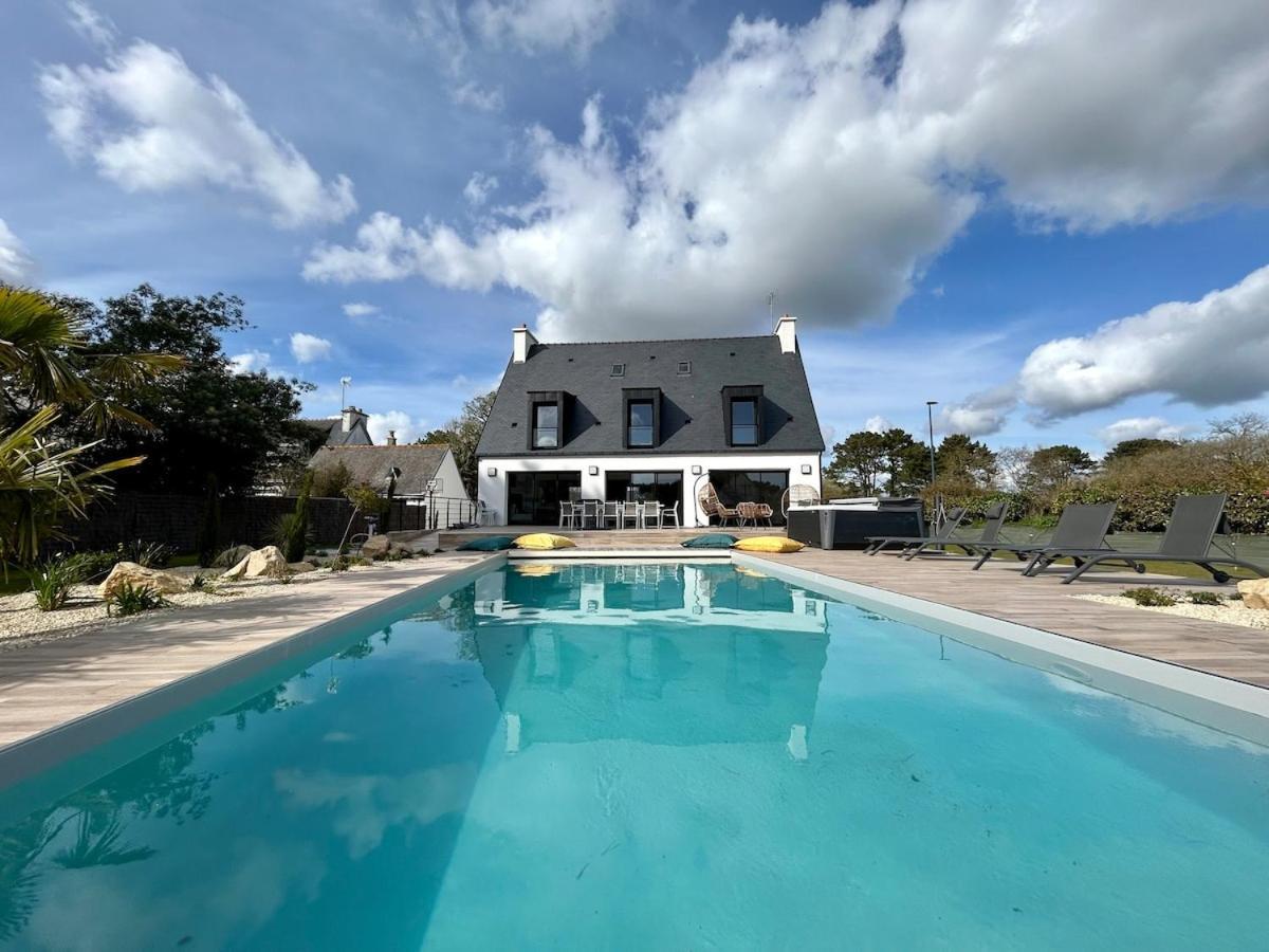 Superbe Villa Tout Confort Avec Piscine Chauffee Er Couverte Et Spa A 2 Pas De La Plage 富埃南 外观 照片